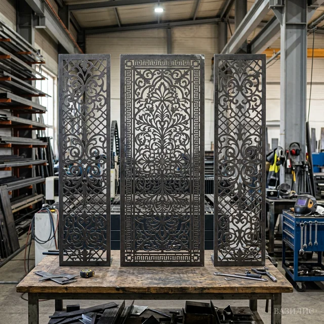 Декоративные металлические панели с лазерной резкой