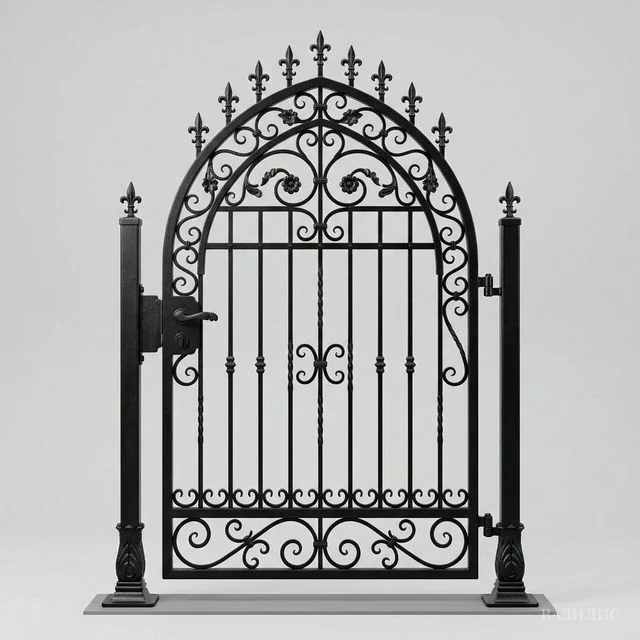 Калитка кованая с аркой