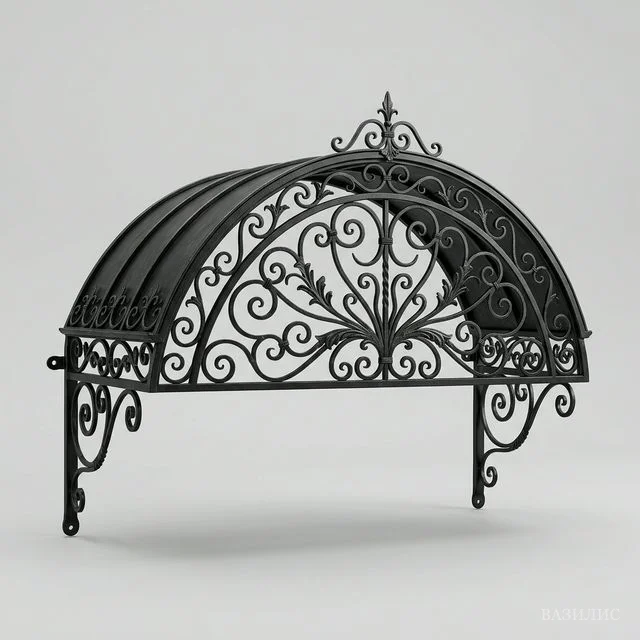 Козырёк кованый полукруглый