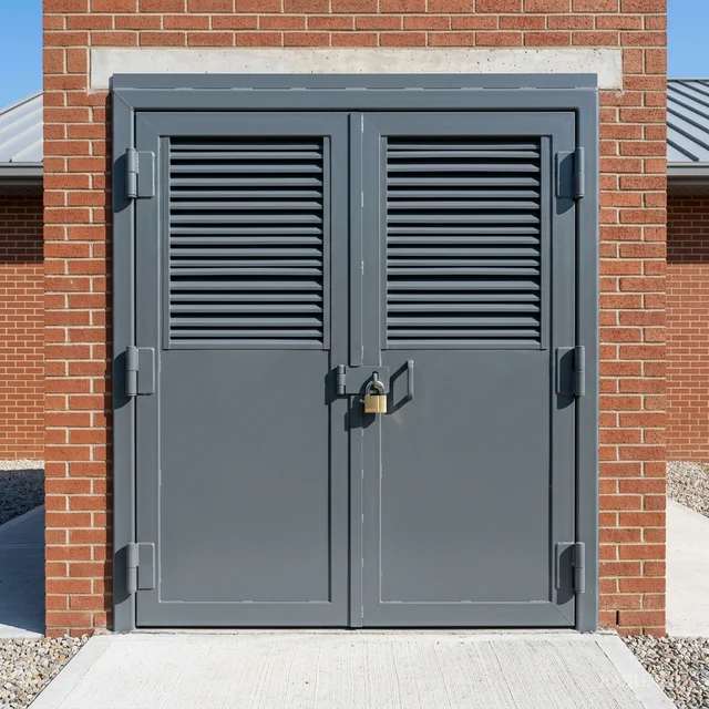 Промышленная стальная дверь с усиленной рамой